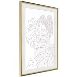 Arkiio Affisch Cream Monstera [Poster] 20x30 Poster